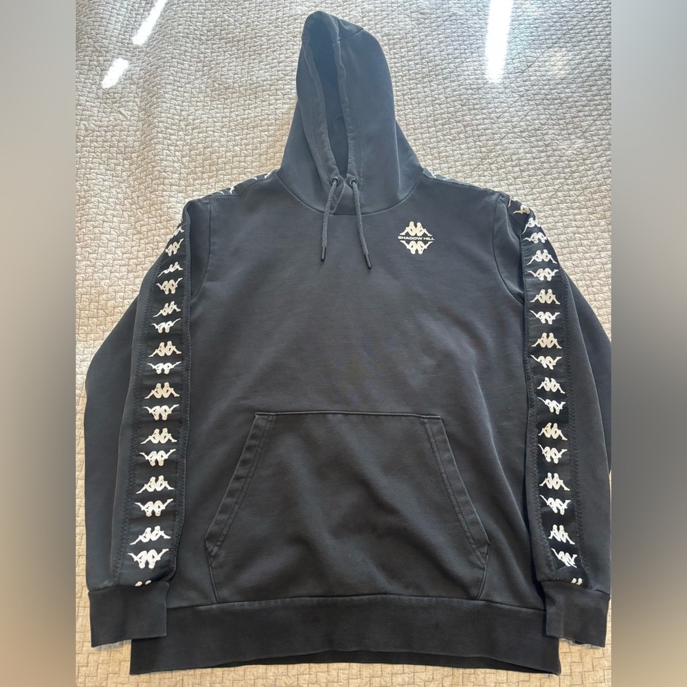 Kappa Shadow Hill Black Streetwear Hoodie Size Small